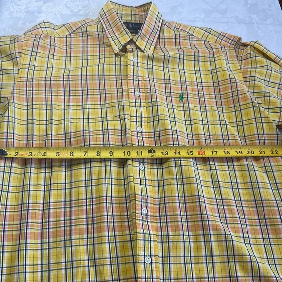 Ralph Lauren Blake Shirt Men's Size Large Long Sleeve Button Down Yellow Plaid - Picture 5 of 8